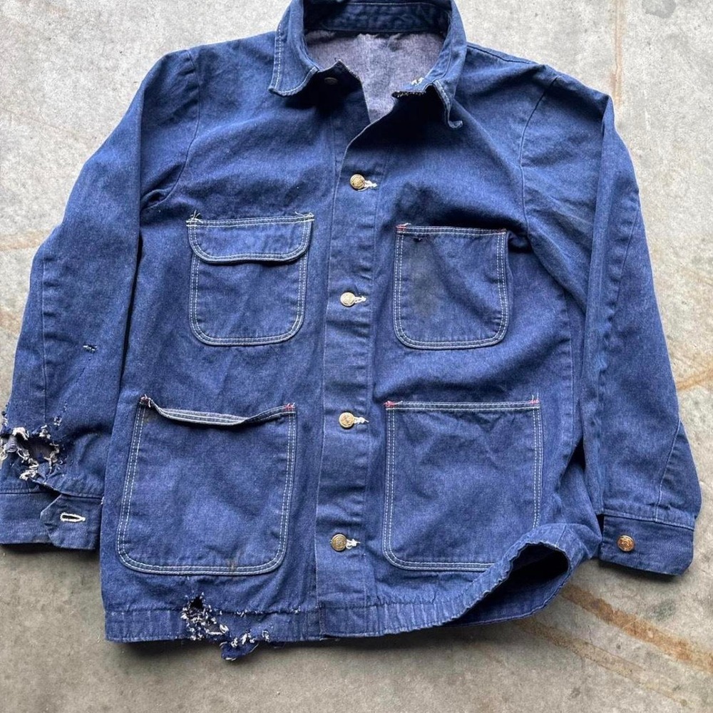 Vintage Distressed‎ Wrangler Chore Jacket 60s - Picture 6 of 6